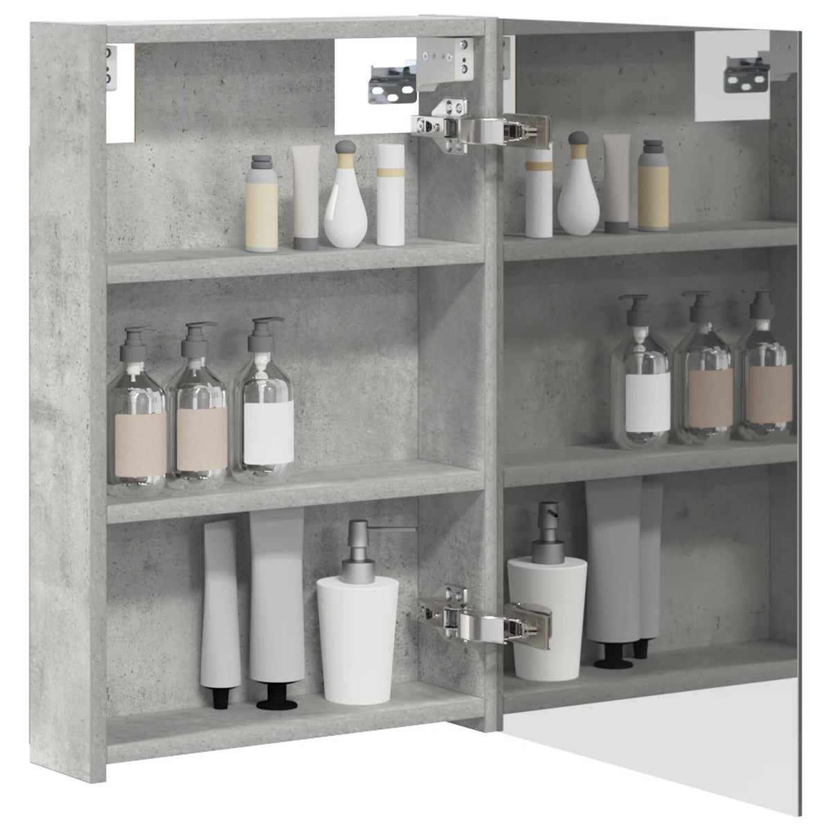 Bathroom Mirror Cabinet Concrete Grey 40 x 10.5 x 60.5 cm