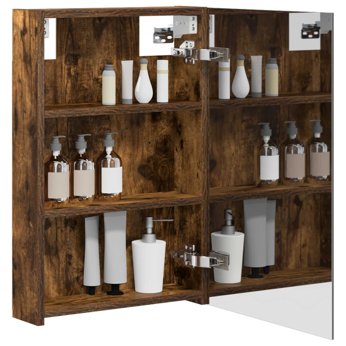 Bathroom Mirror Cabinet Smoked Oak 40 x 10.5 x 60.5 cm