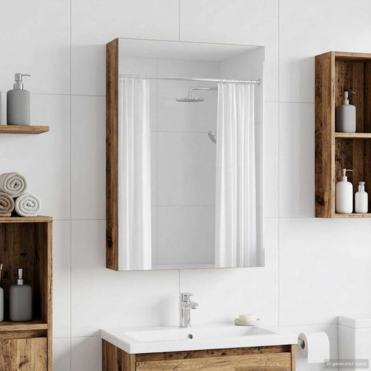 Bathroom Mirror Cabinet Old Wood 40 x 10.5 x 60.5 cm