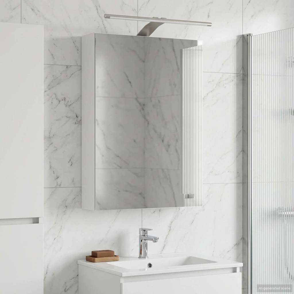 Bathroom Mirror Cabinet White 40 x 10.5 x 60.5 cm