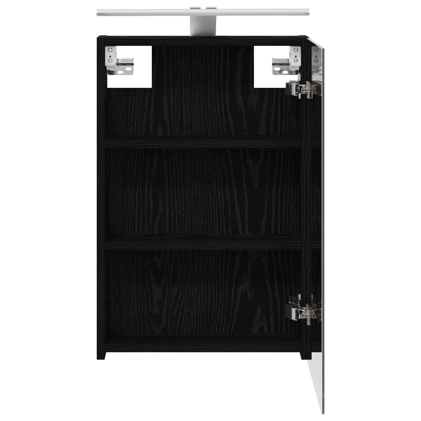 Bathroom Mirror Cabinet Black Oak 40 x 10.5 x 60.5 cm