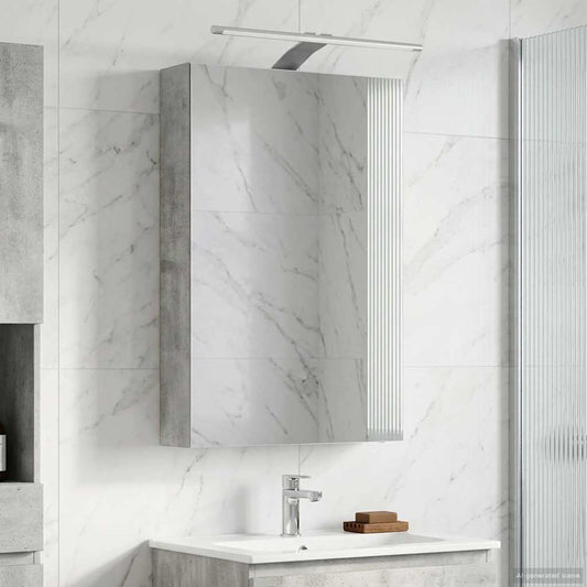 Bathroom Mirror Cabinet Concrete Grey 40 x 10.5 x 60.5 cm