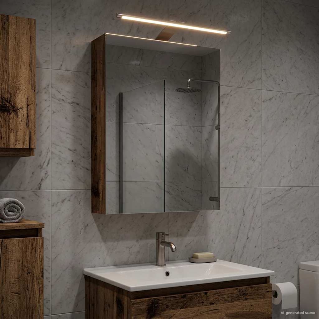 Bathroom Mirror Cabinet Old Wood 40 x 10.5 x 60.5 cm