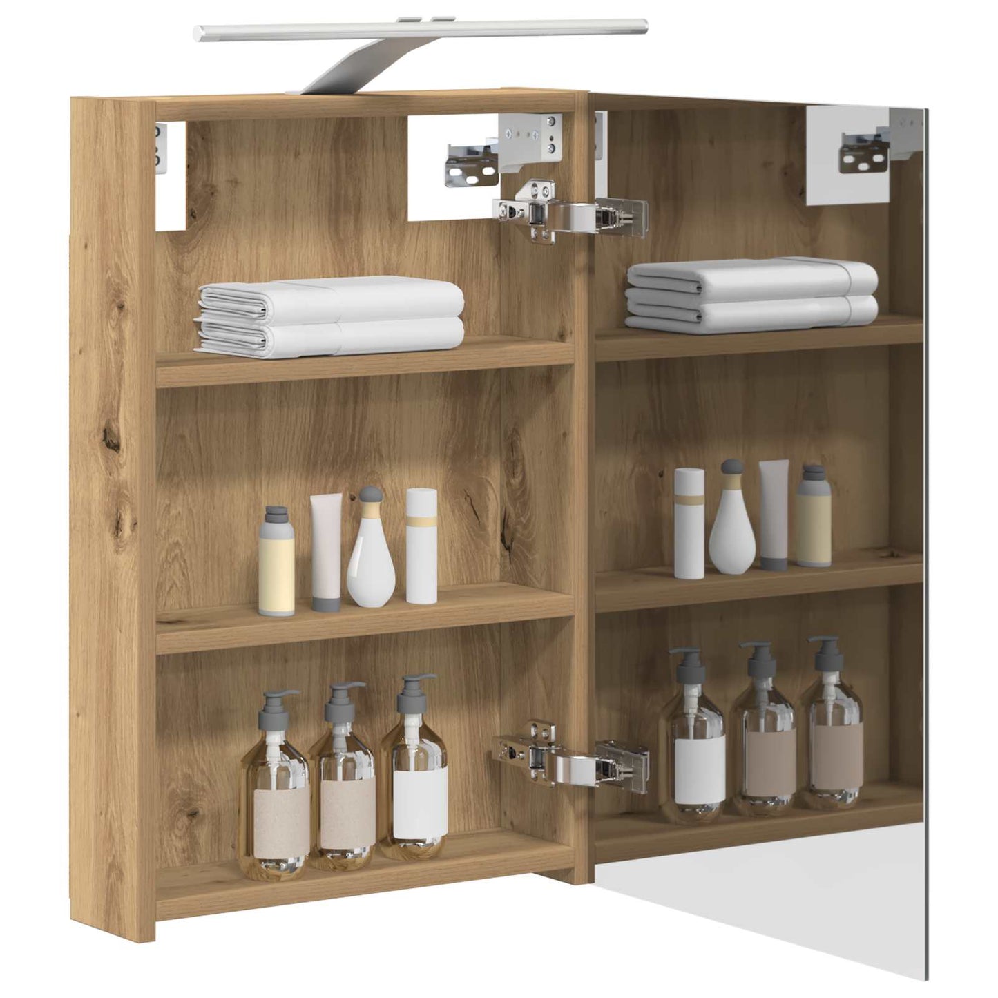Bathroom Mirror Cabinet Artisian Oak 40 x 10.5 x 60.5 cm