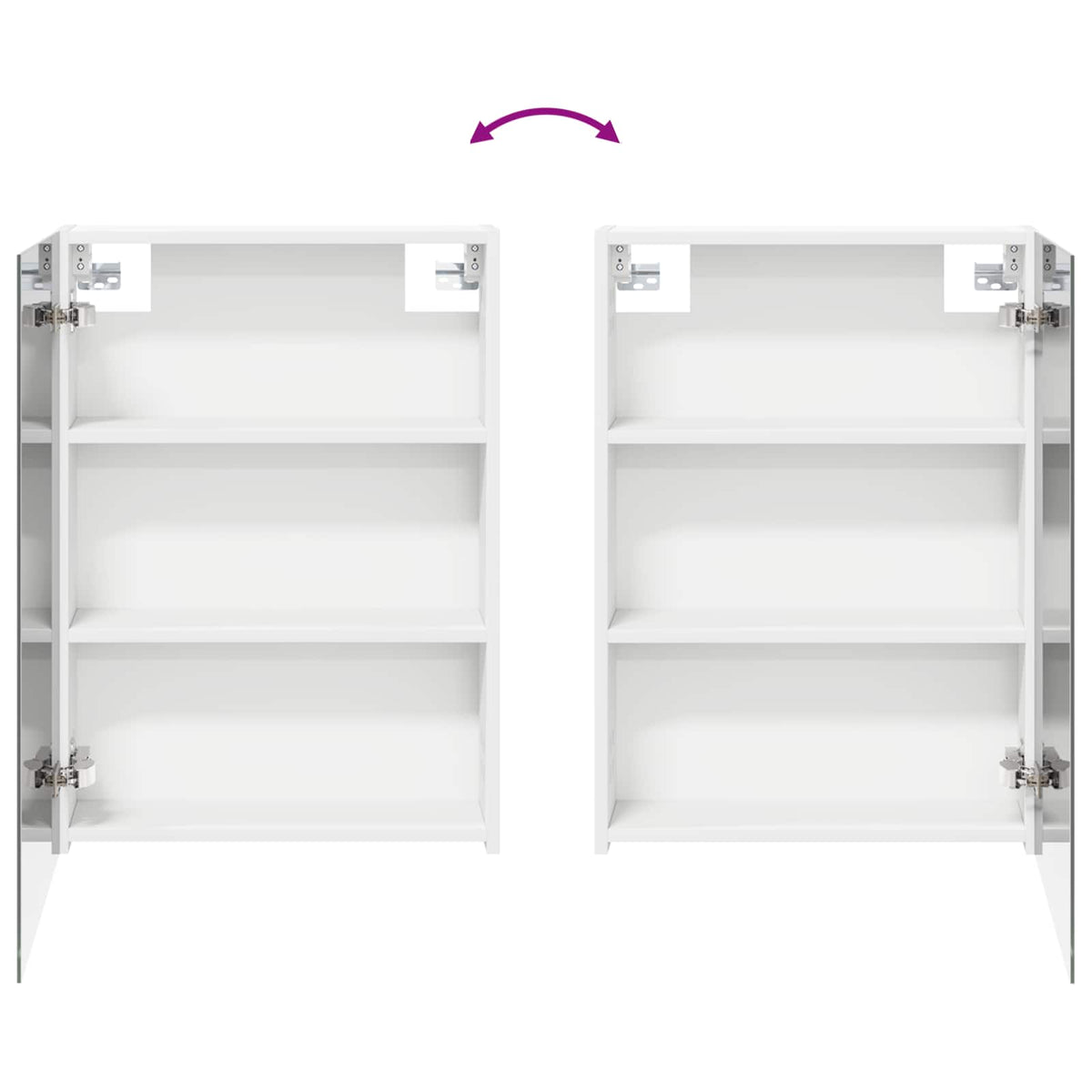 Bathroom Mirror Cabinet White 50 x 14.5 x 70 cm Engineered wood
