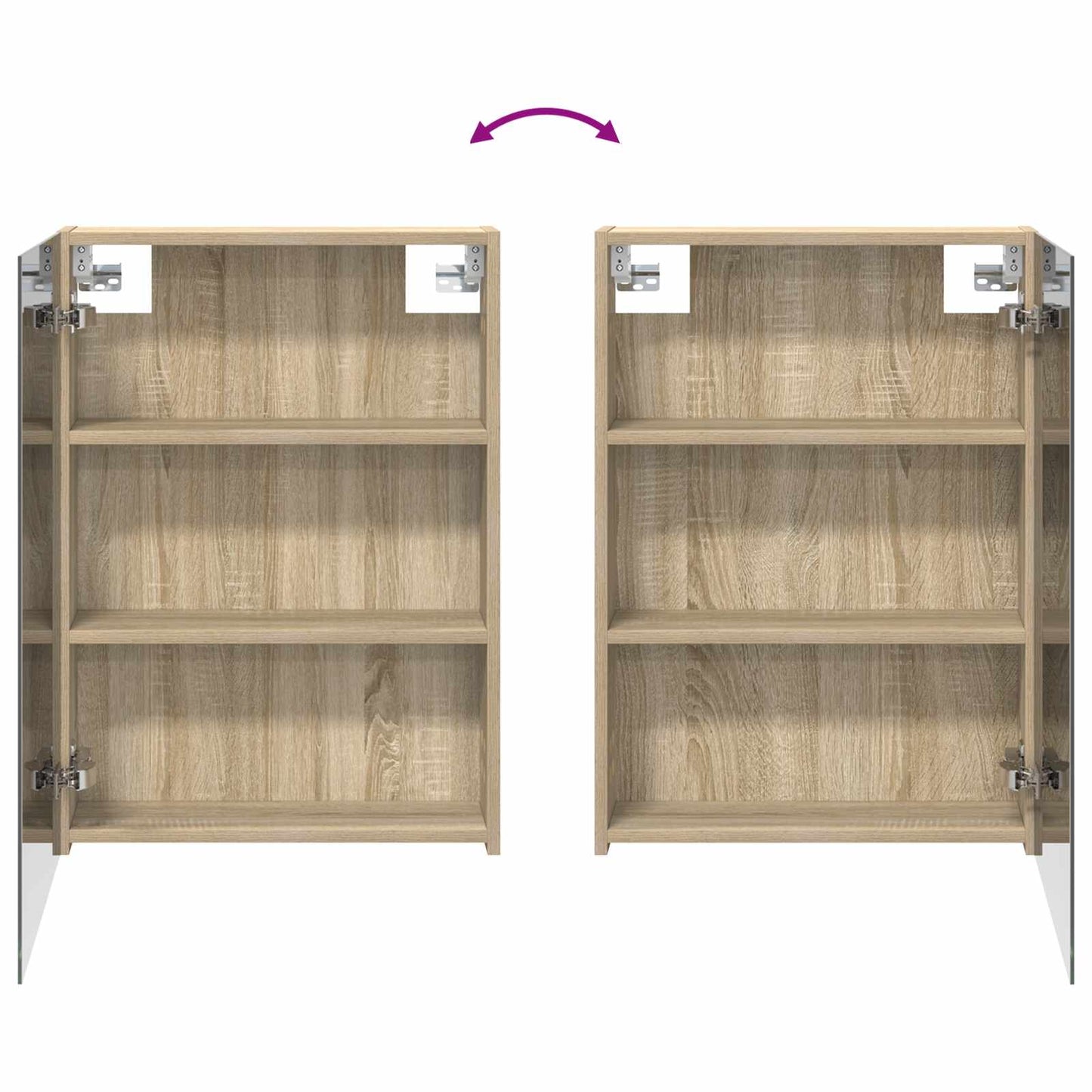 Bathroom Mirror Cabinet Sonoma Oak 50 x 14.5 x 70 cm