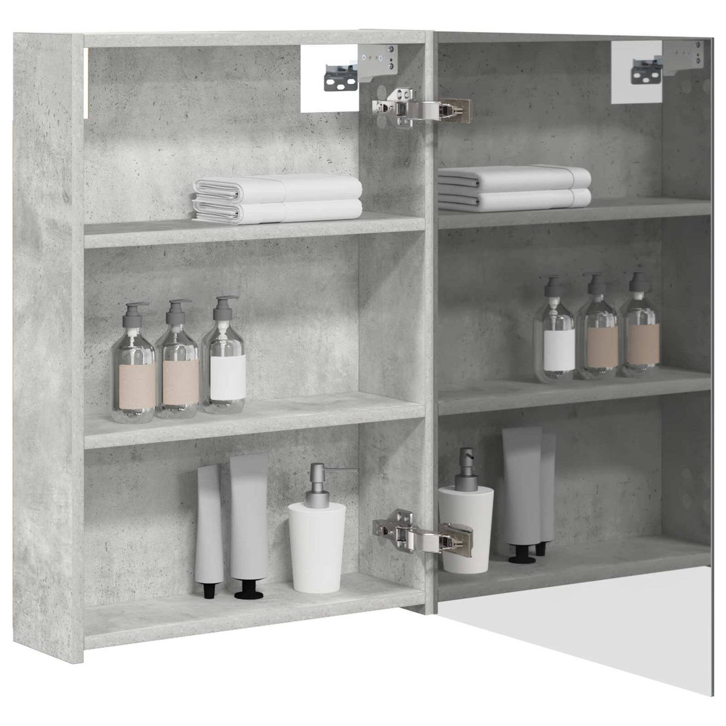 Bathroom Mirror Cabinet Concrete Grey 50 x 14.5 x 70 cm