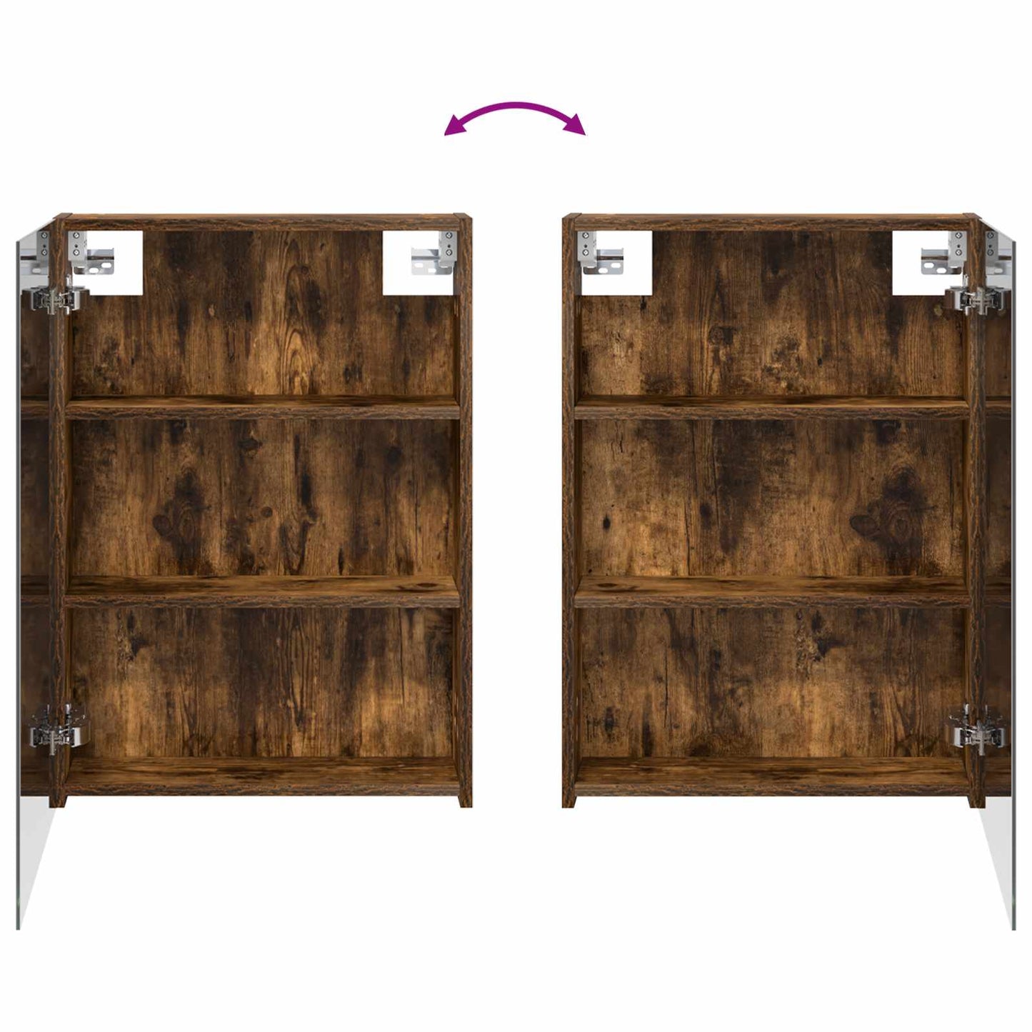 Bathroom Mirror Cabinet Smoked Oak 50 x 14.5 x 70 cm