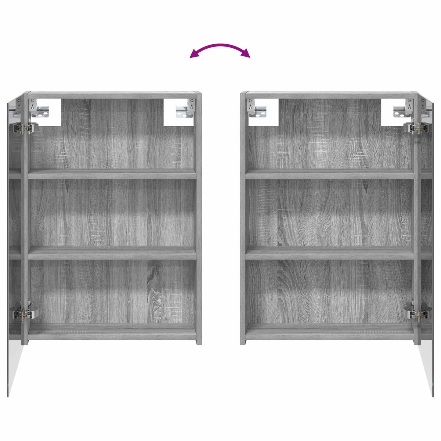 Bathroom Mirror Cabinet Grey Sonoma 50 x 14.5 x 70 cm