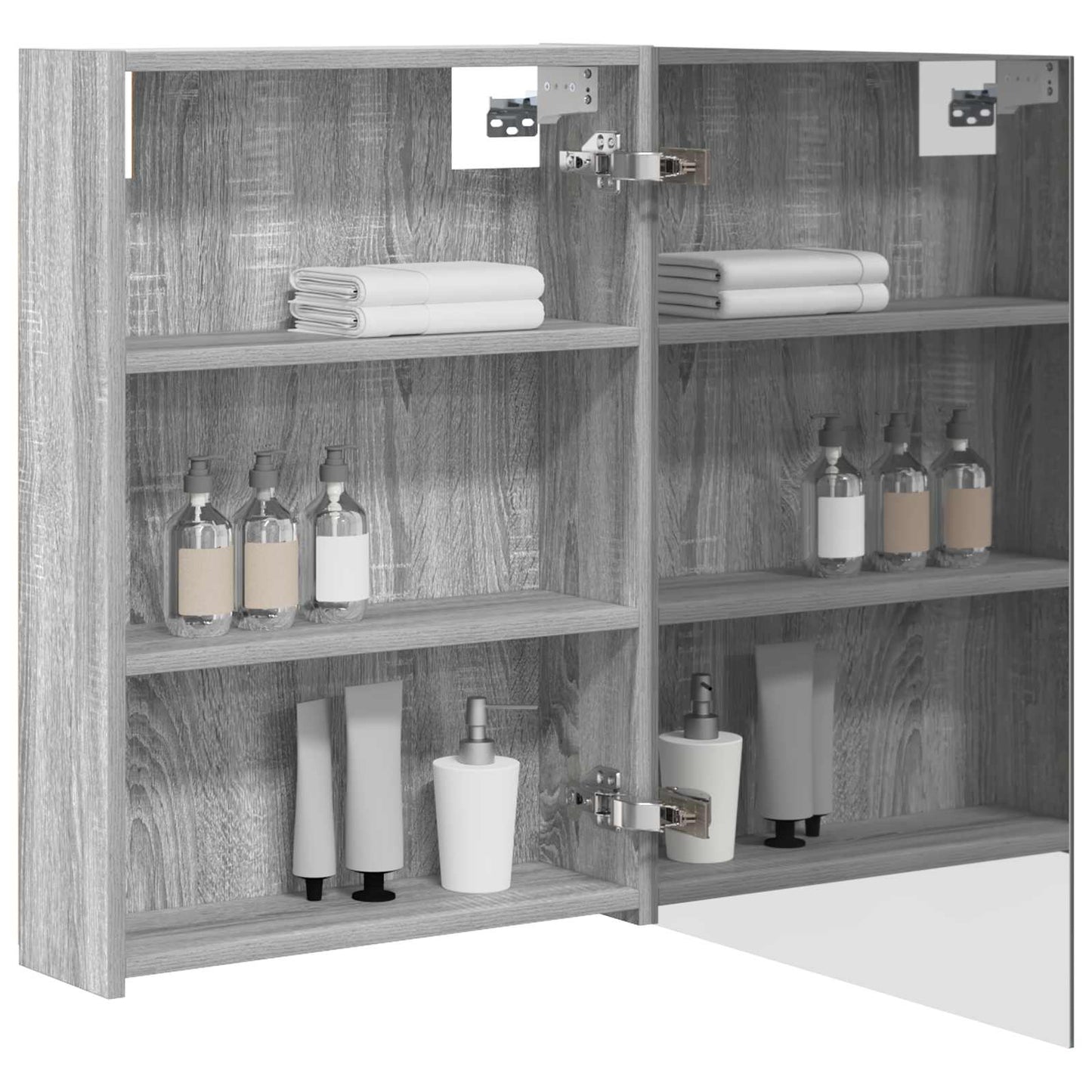 Bathroom Mirror Cabinet Grey Sonoma 50 x 14.5 x 70 cm