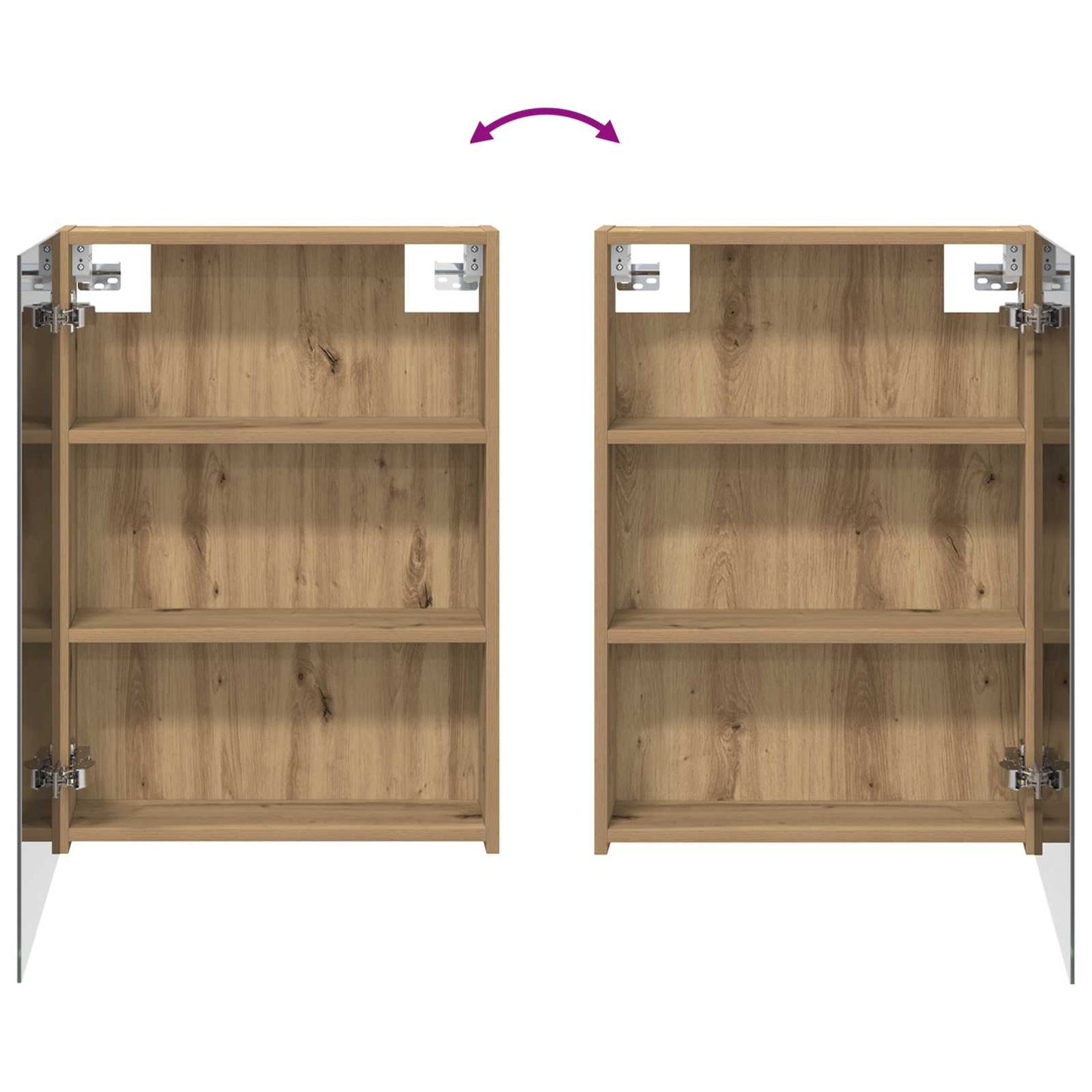 Bathroom Mirror Cabinet Artisian Oak 50 x 14.5 x 70 cm