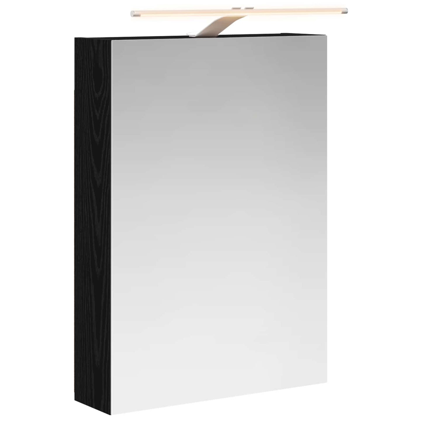 Bathroom Mirror Cabinet Black Oak 50 x 14.5 x 70 cm