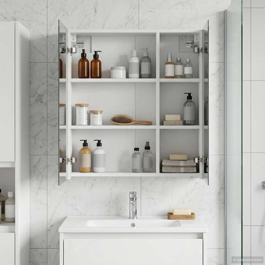 Bathroom Mirror Cabinet White 60 x 14.5 x 70 cm Engineered wood