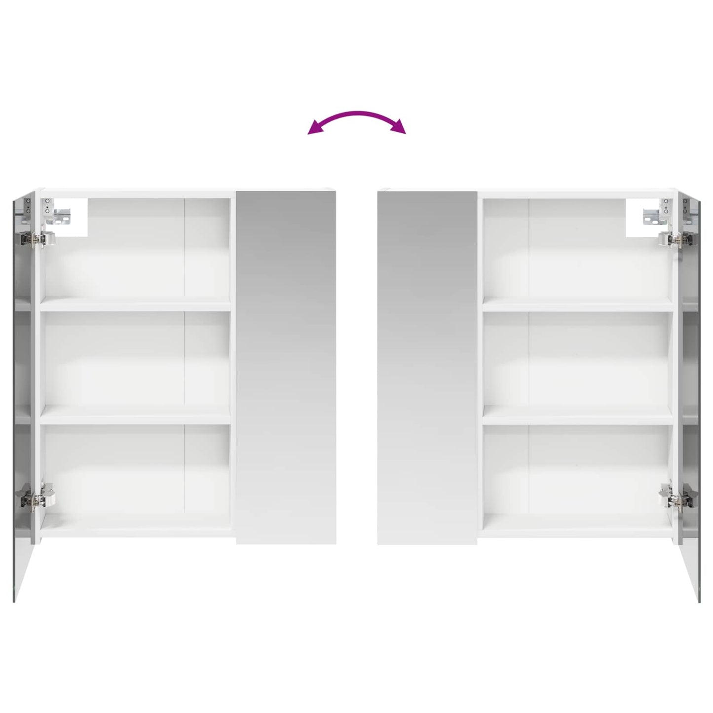 Bathroom Mirror Cabinet White 60 x 14.5 x 70 cm Engineered wood