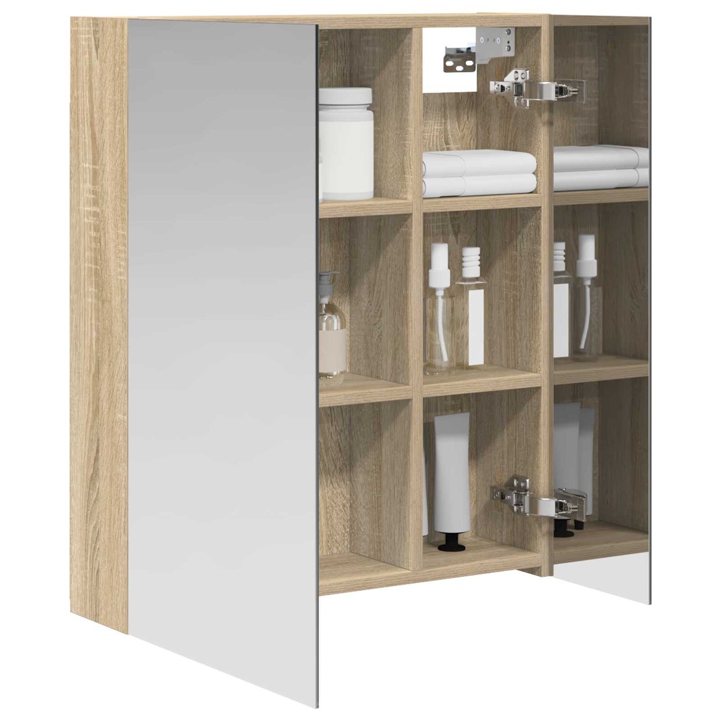 Bathroom Mirror Cabinet Sonoma Oak 60 x 14.5 x 70 cm