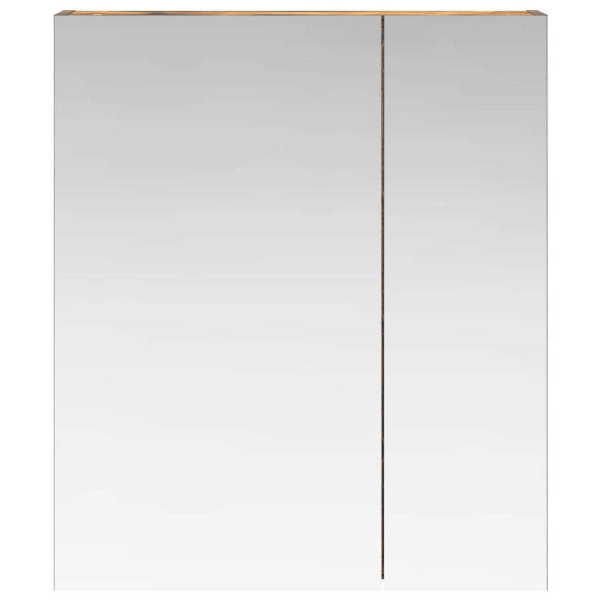 Bathroom Mirror Cabinet Smoked Oak 60 x 14.5 x 70 cm