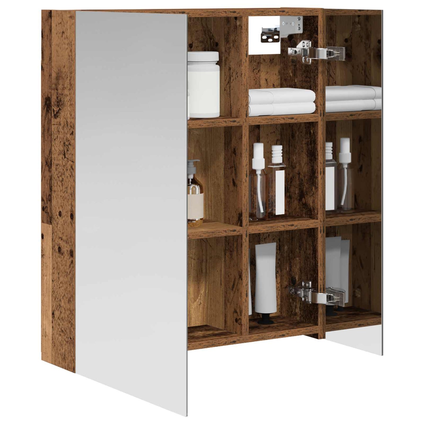 Bathroom Mirror Cabinet Old Wood 60 x 14.5 x 70 cm