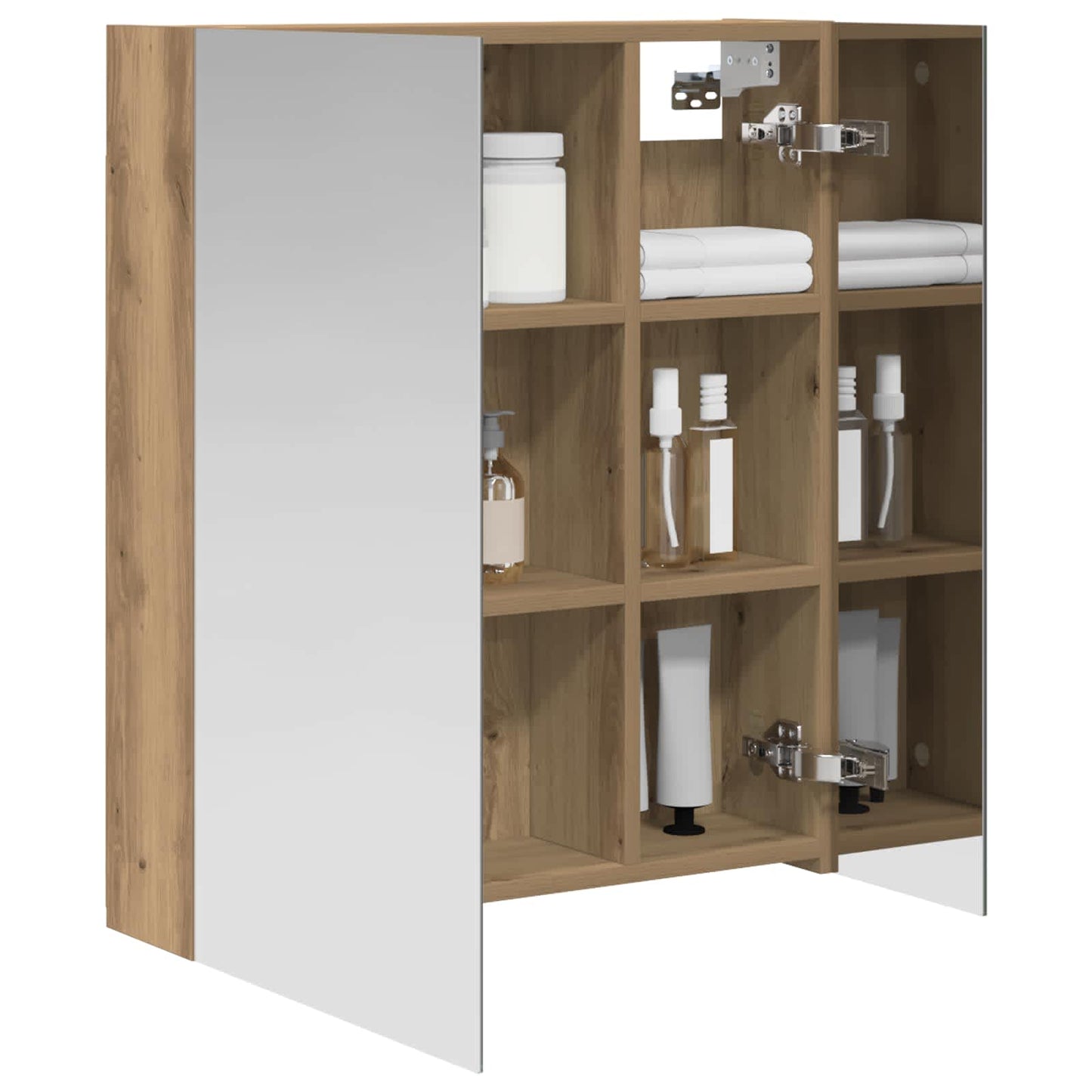 Bathroom Mirror Cabinet Artisian Oak 60 x 14.5 x 70 cm