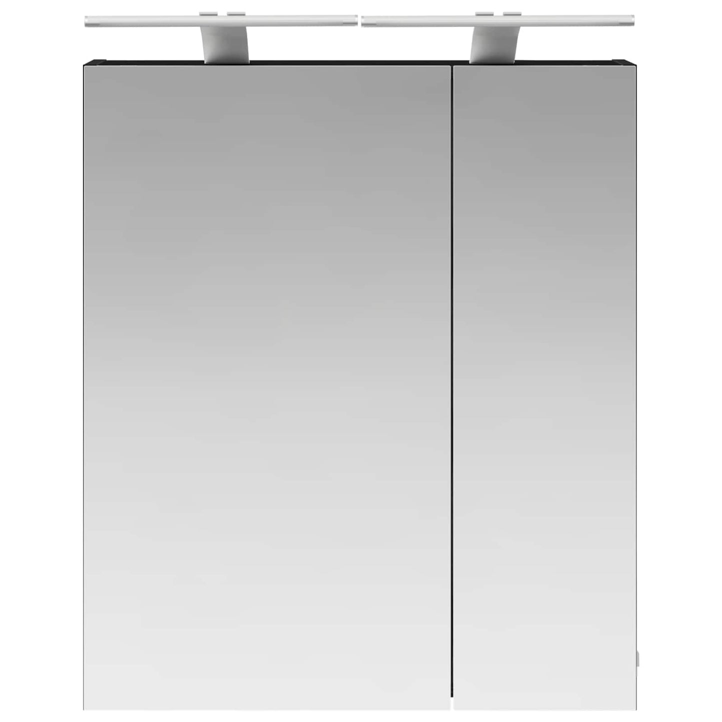 Bathroom Mirror Cabinet Black Oak 60 x 14.5 x 70 cm