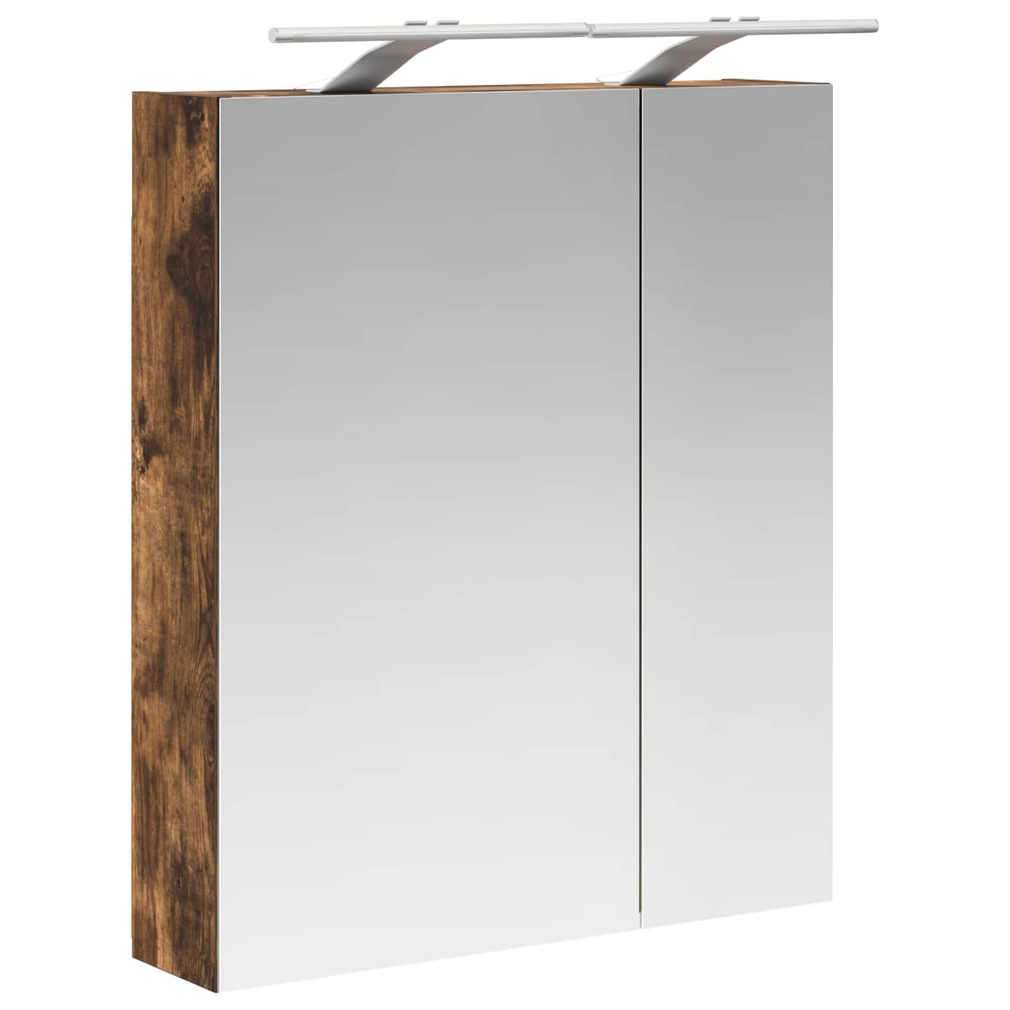 Bathroom Mirror Cabinet Smoked Oak 60 x 14.5 x 70 cm