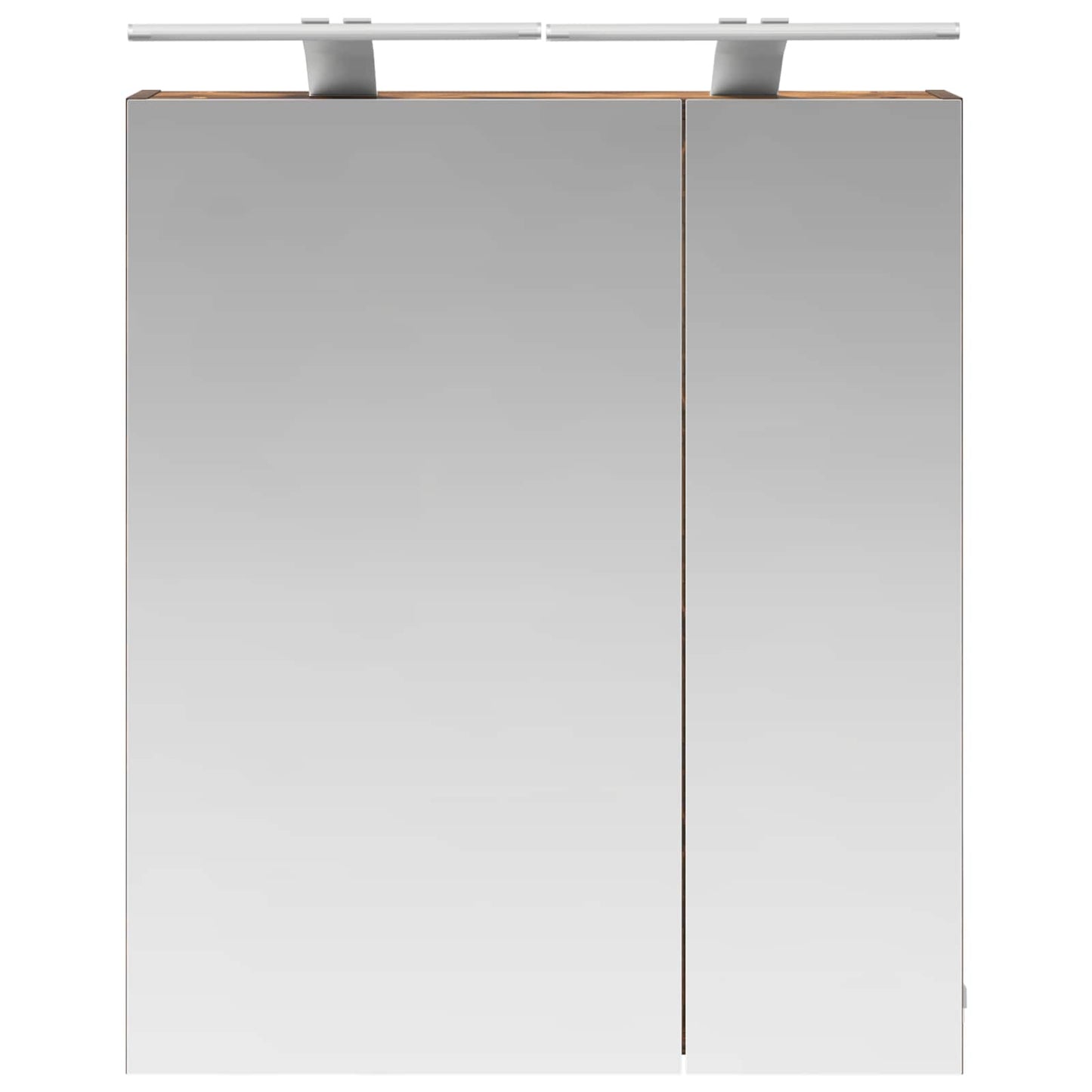 Bathroom Mirror Cabinet Smoked Oak 60 x 14.5 x 70 cm