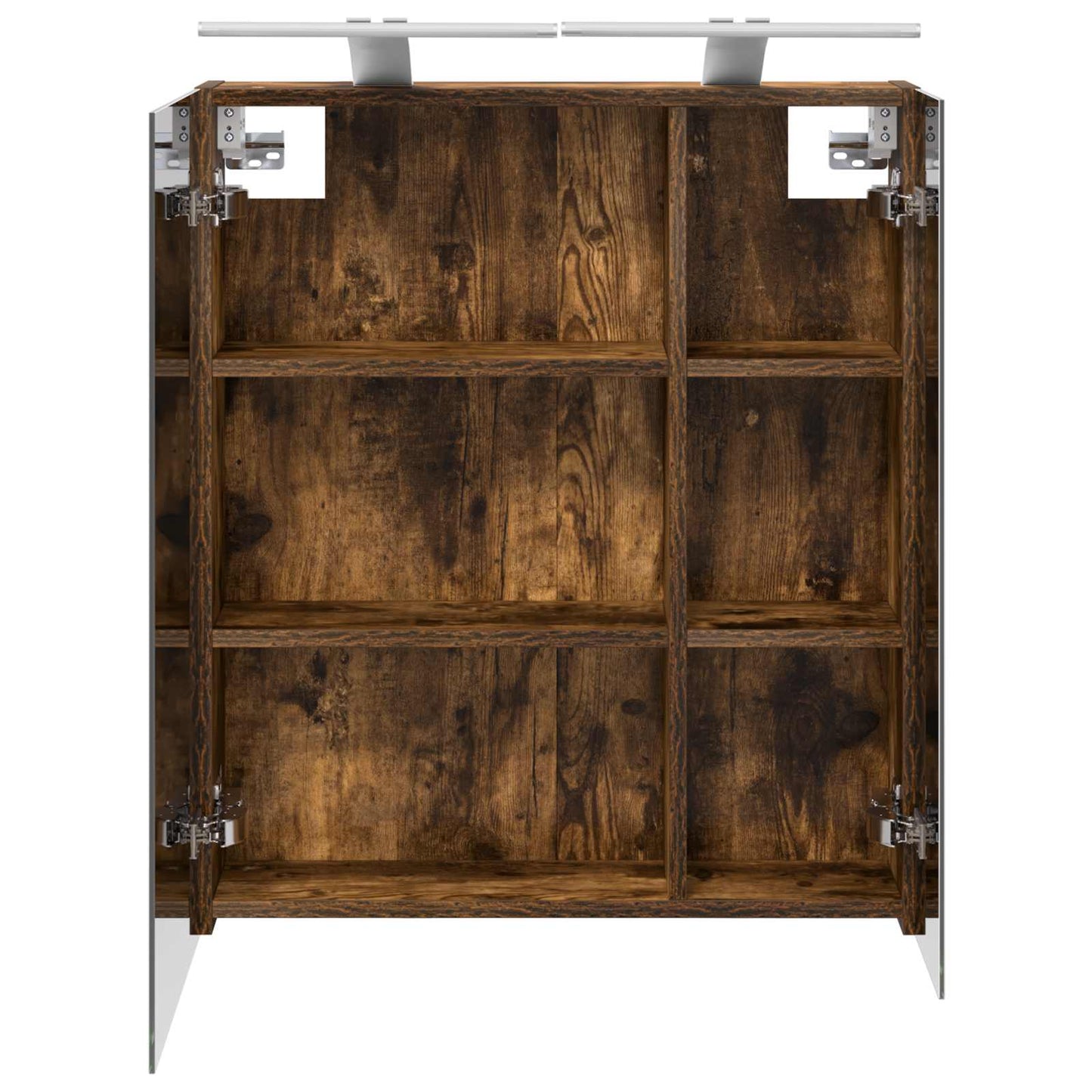 Bathroom Mirror Cabinet Smoked Oak 60 x 14.5 x 70 cm