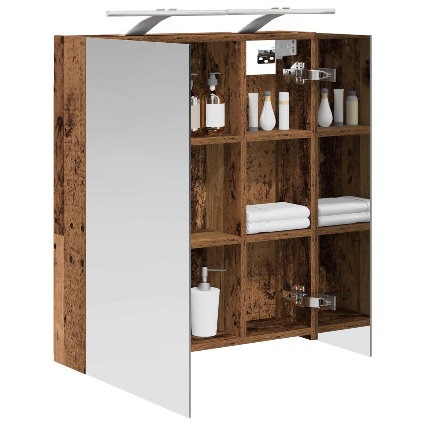 Bathroom Mirror Cabinet Old Wood 60 x 14.5 x 70 cm