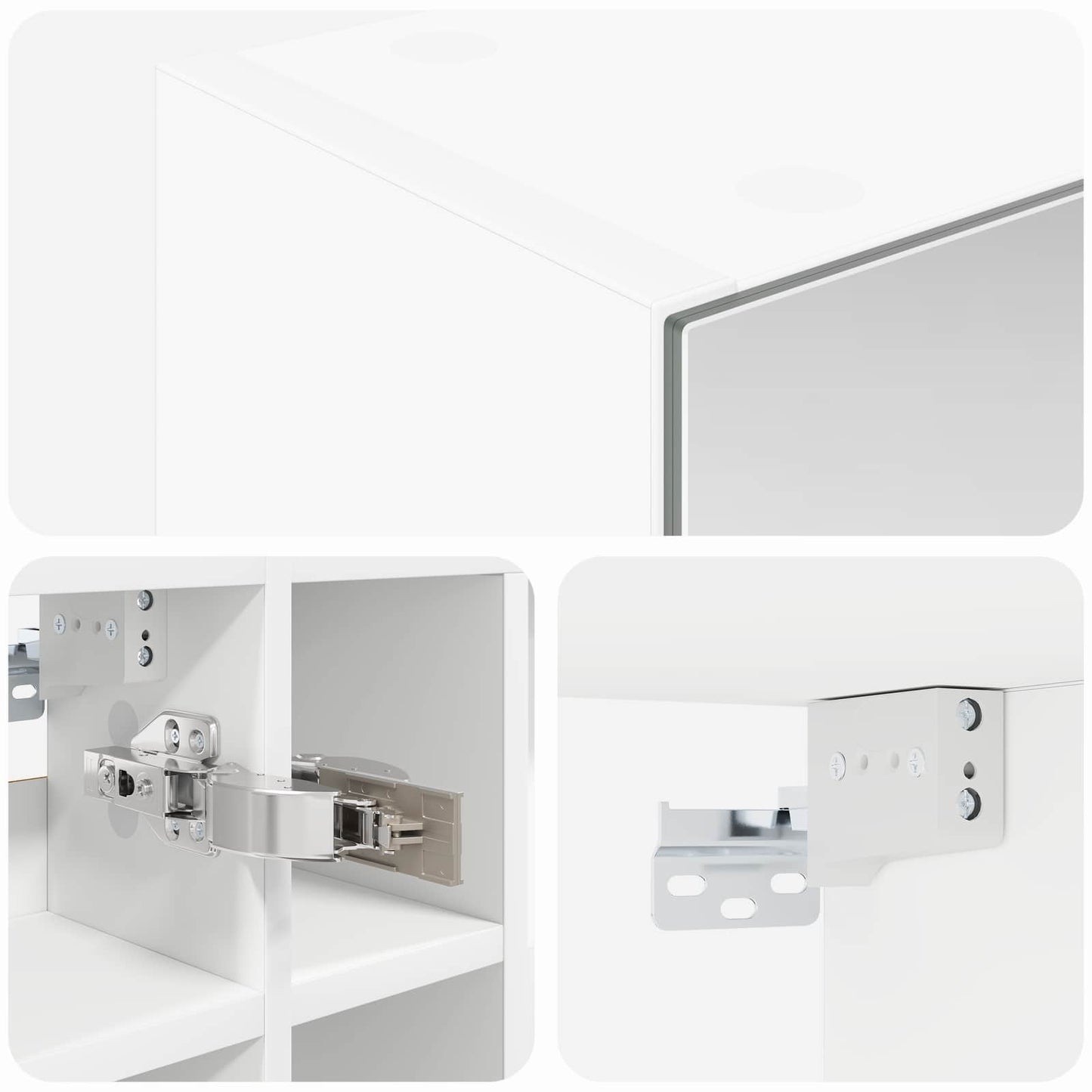 Bathroom Mirror Cabinet White 60 x 14.5 x 50 cm Engineered wood