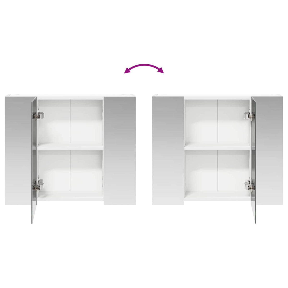 Bathroom Mirror Cabinet White 60 x 14.5 x 50 cm Engineered wood