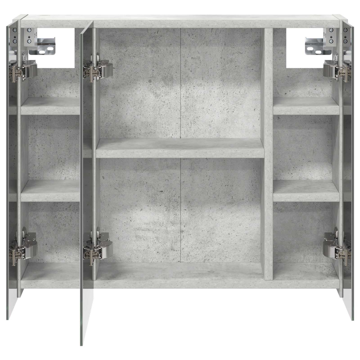 Bathroom Mirror Cabinet Concrete Grey 60 x 14.5 x 50 cm