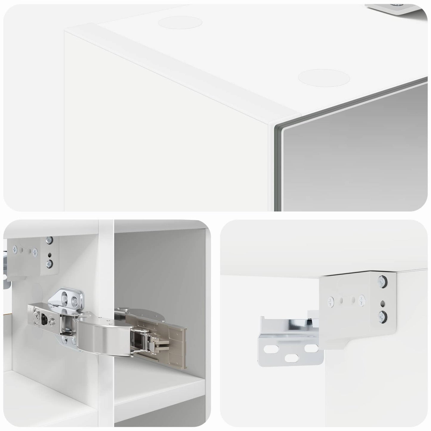 Bathroom Mirror Cabinet White 60 x 14.5 x 50 cm Engineered wood