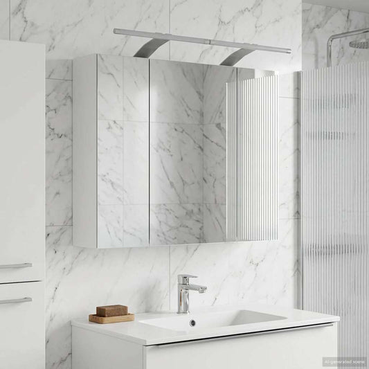 Bathroom Mirror Cabinet White 60 x 14.5 x 50 cm Engineered wood