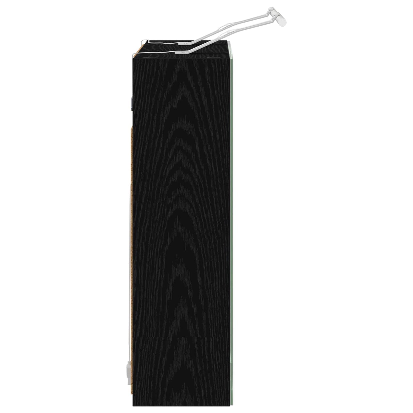 Bathroom Mirror Cabinet Black Oak 60 x 14.5 x 50 cm