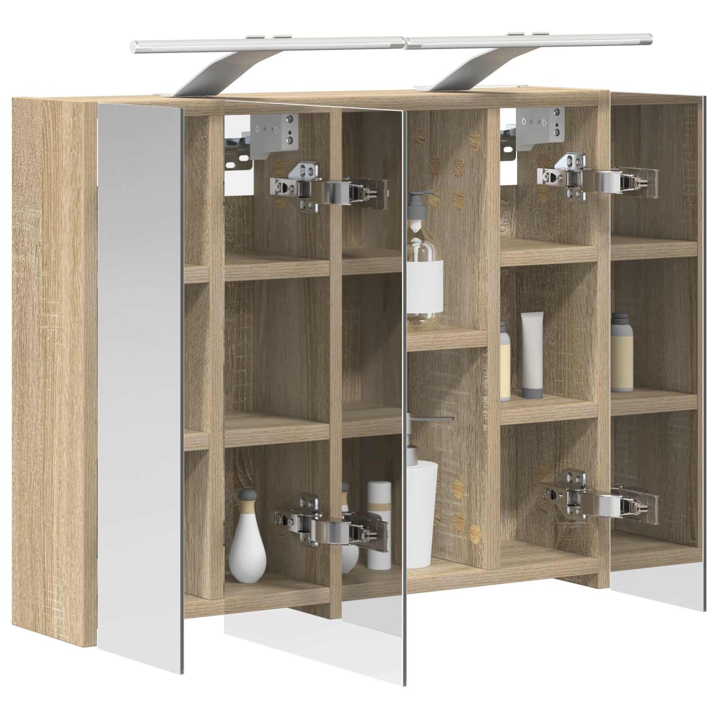 Bathroom Mirror Cabinet Sonoma Oak 60 x 14.5 x 50 cm