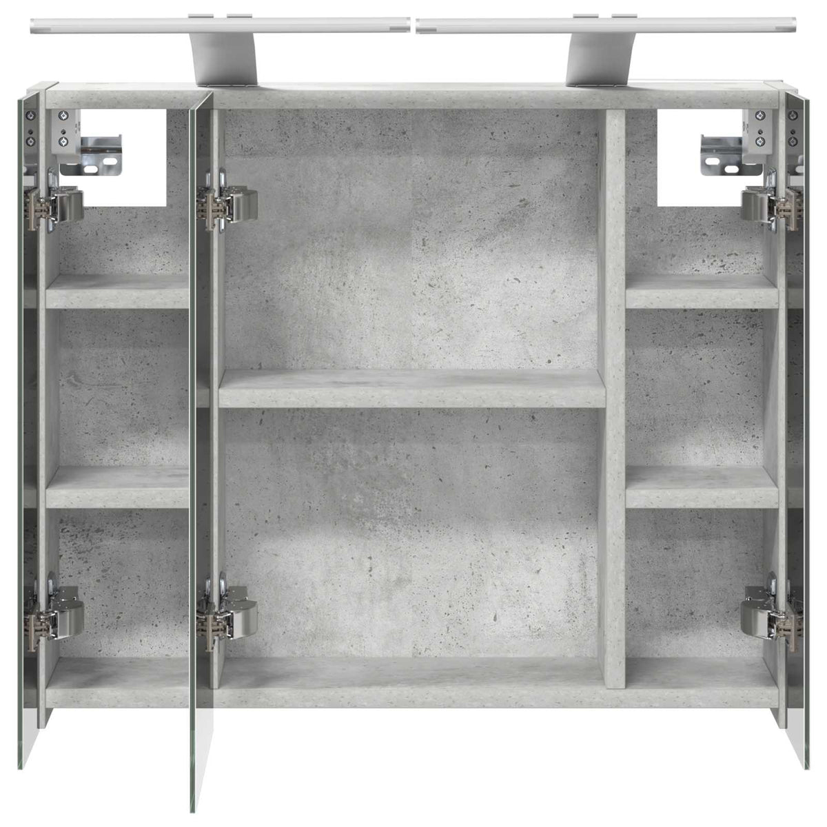 Bathroom Mirror Cabinet Concrete Grey 60 x 14.5 x 50 cm