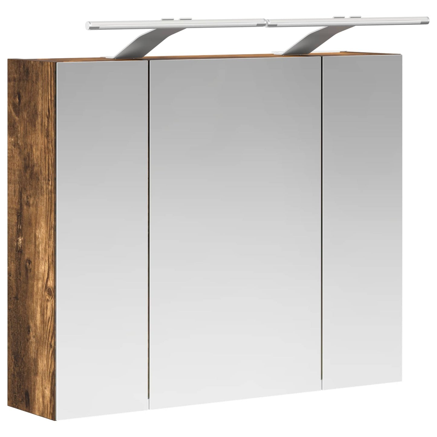 Bathroom Mirror Cabinet Smoked Oak 60 x 14.5 x 50 cm