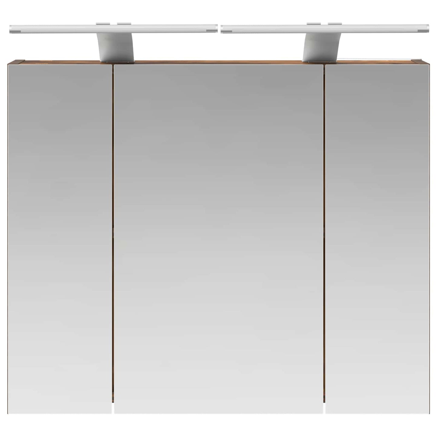 Bathroom Mirror Cabinet Smoked Oak 60 x 14.5 x 50 cm