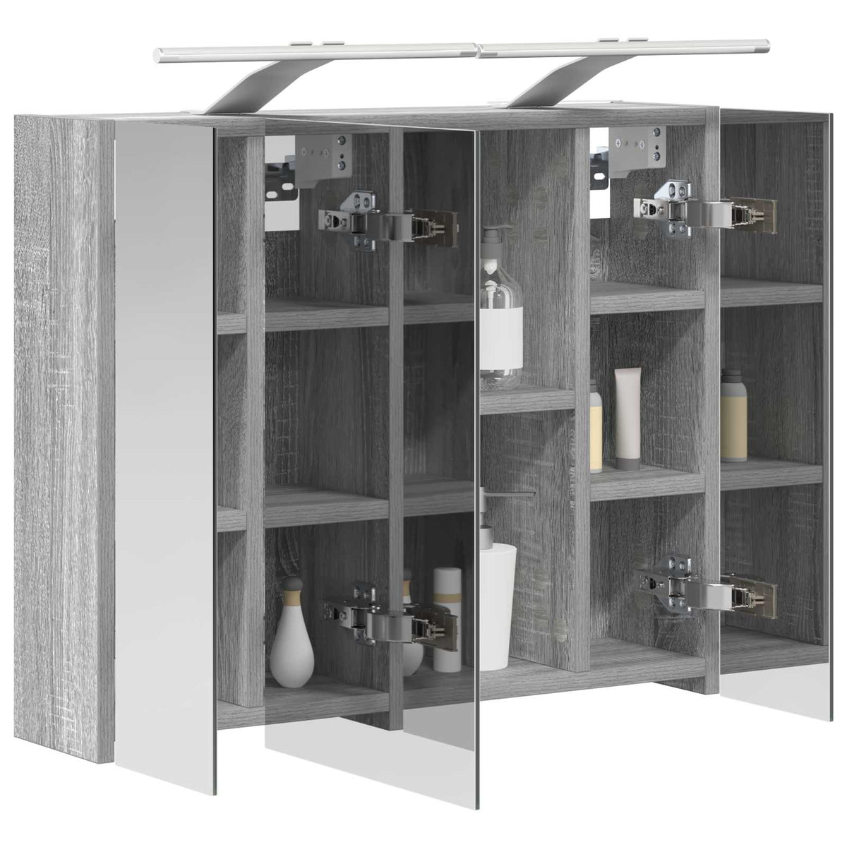 Bathroom Mirror Cabinet Grey Sonoma 60 x 14.5 x 50 cm