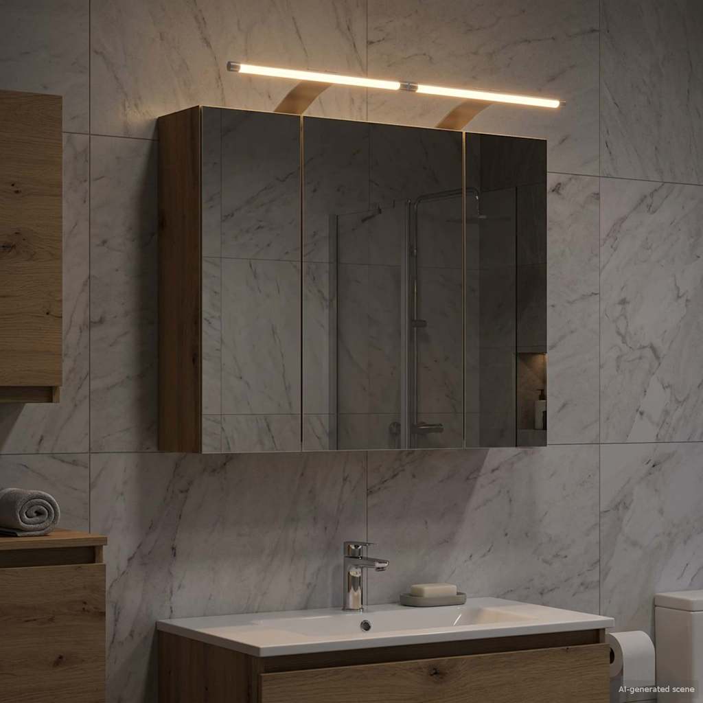 Bathroom Mirror Cabinet Artisian Oak 60 x 14.5 x 50 cm