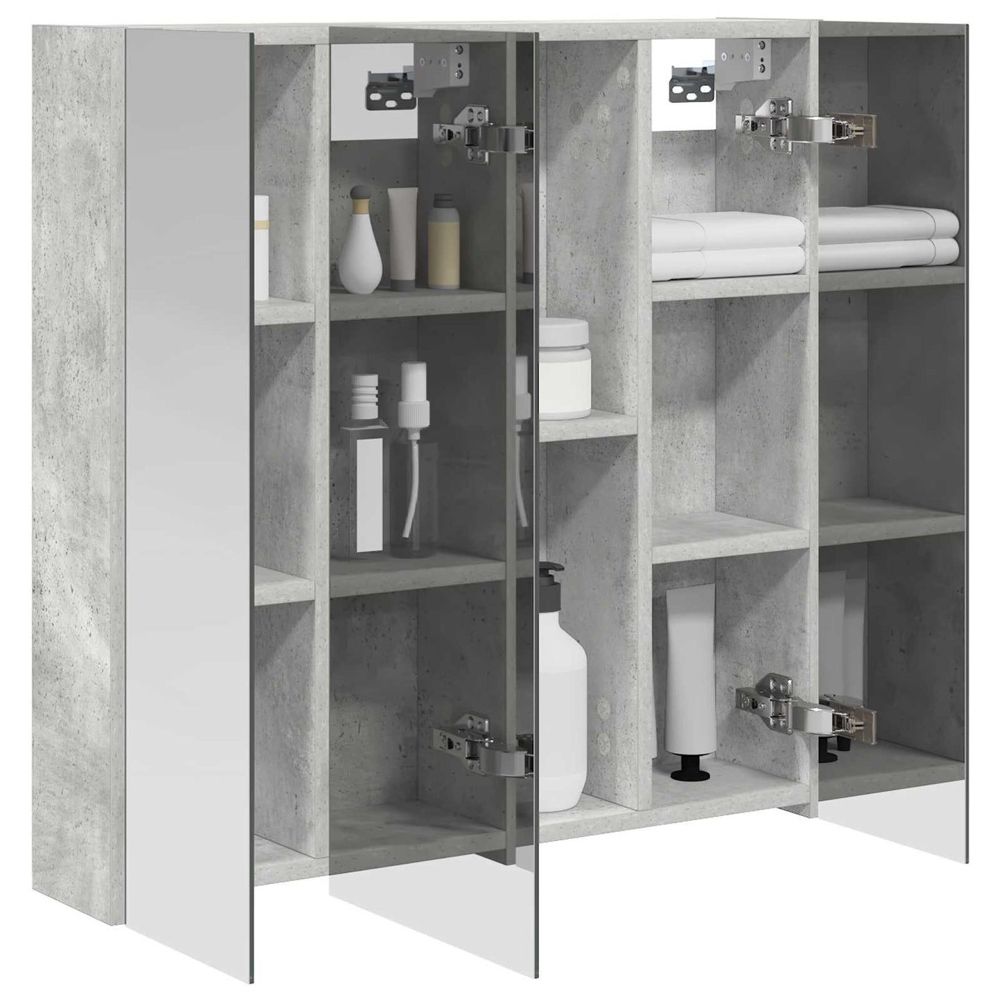 Bathroom Mirror Cabinet Concrete Grey 70 x 14.5 x 70 cm
