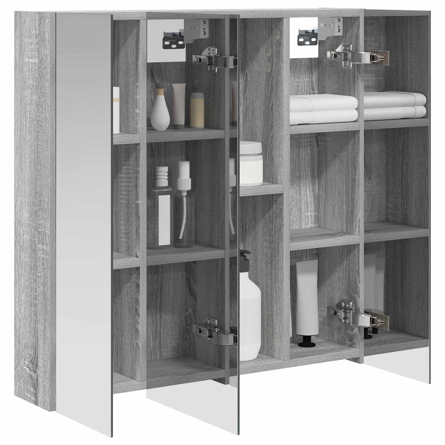 Bathroom Mirror Cabinet Grey Sonoma 70 x 14.5 x 70 cm