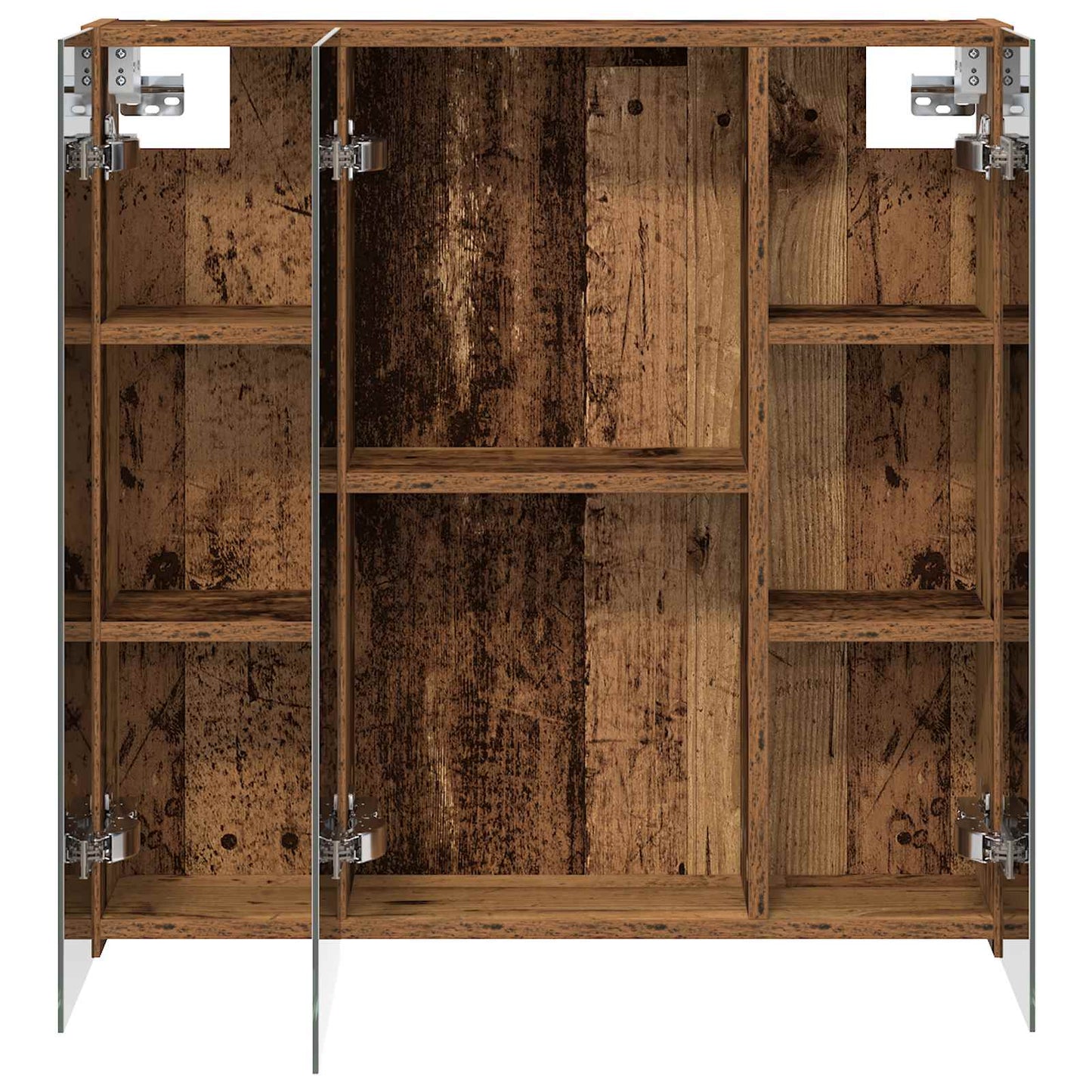 Bathroom Mirror Cabinet Old Wood 70 x 14.5 x 70 cm