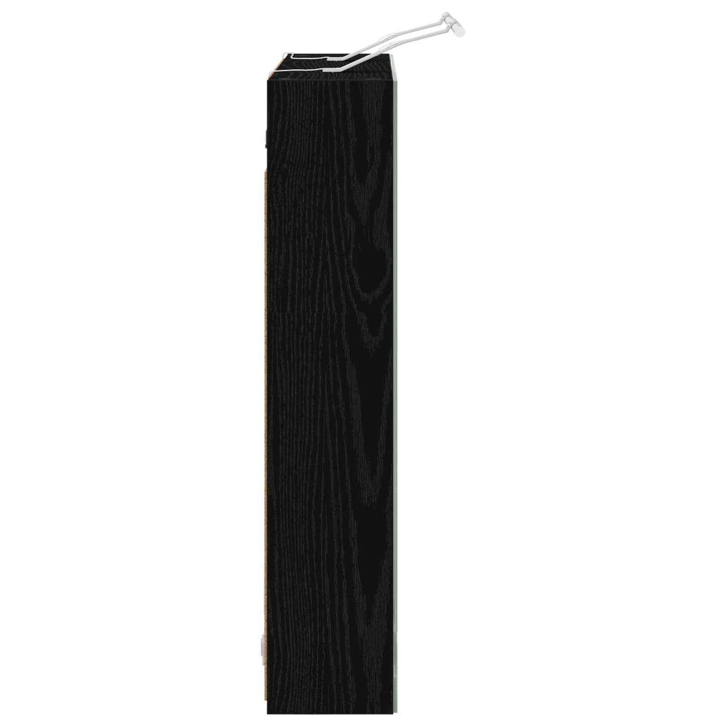 Bathroom Mirror Cabinet Black Oak 70 x 14.5 x 70 cm