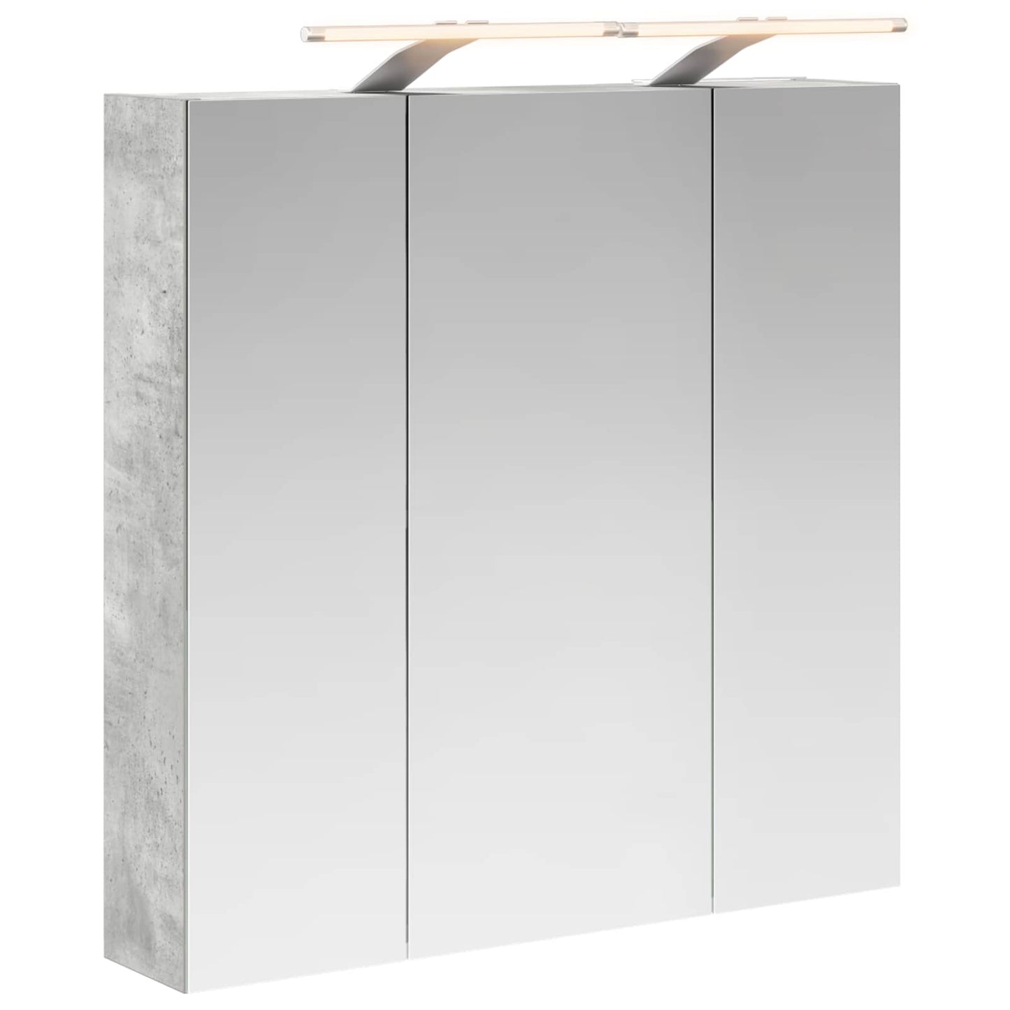 Bathroom Mirror Cabinet Concrete Grey 70 x 14.5 x 70 cm