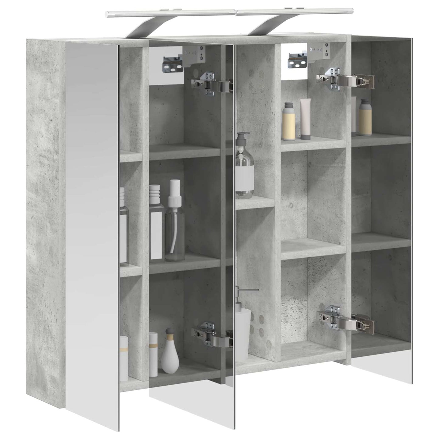 Bathroom Mirror Cabinet Concrete Grey 70 x 14.5 x 70 cm