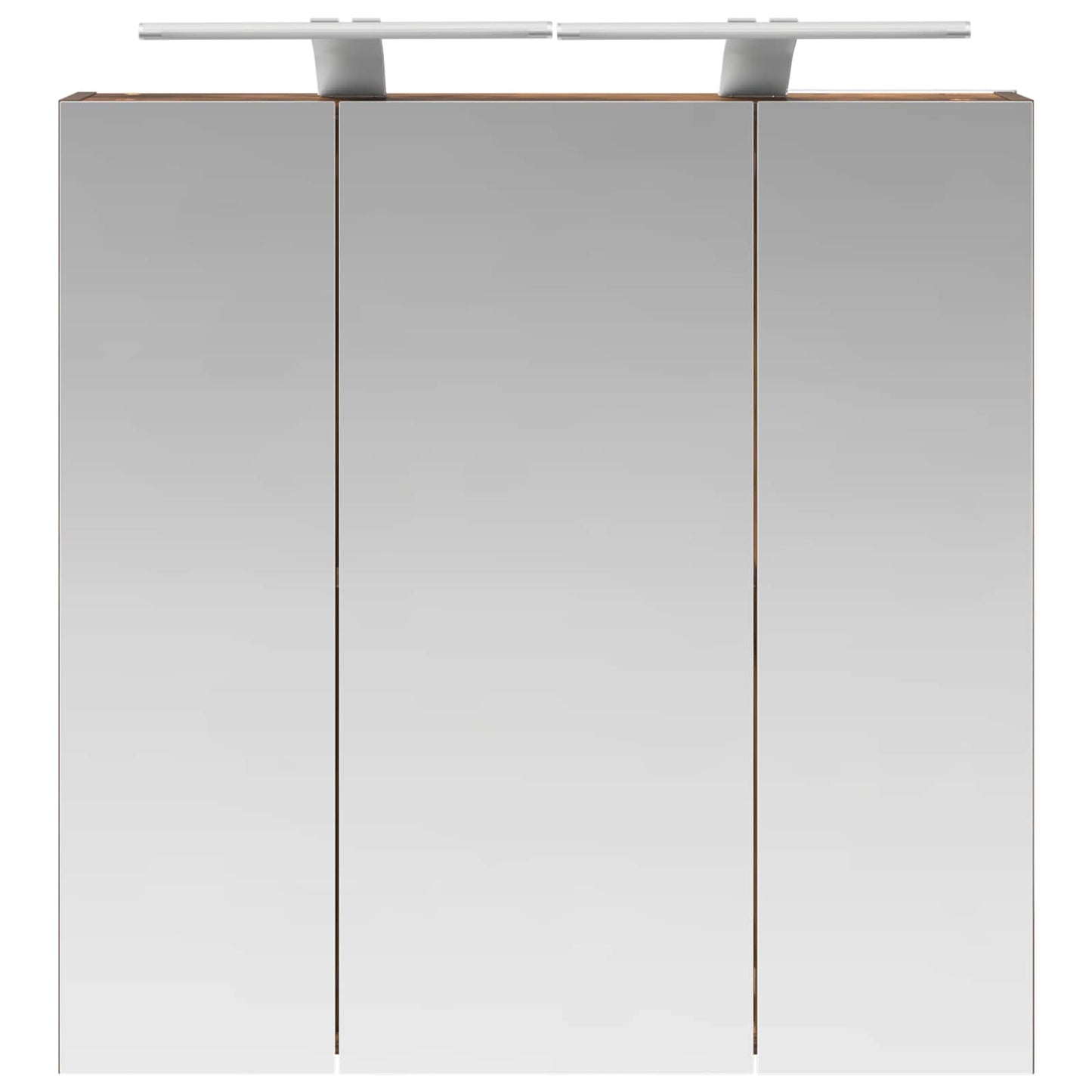 Bathroom Mirror Cabinet Smoked Oak 70 x 14.5 x 70 cm