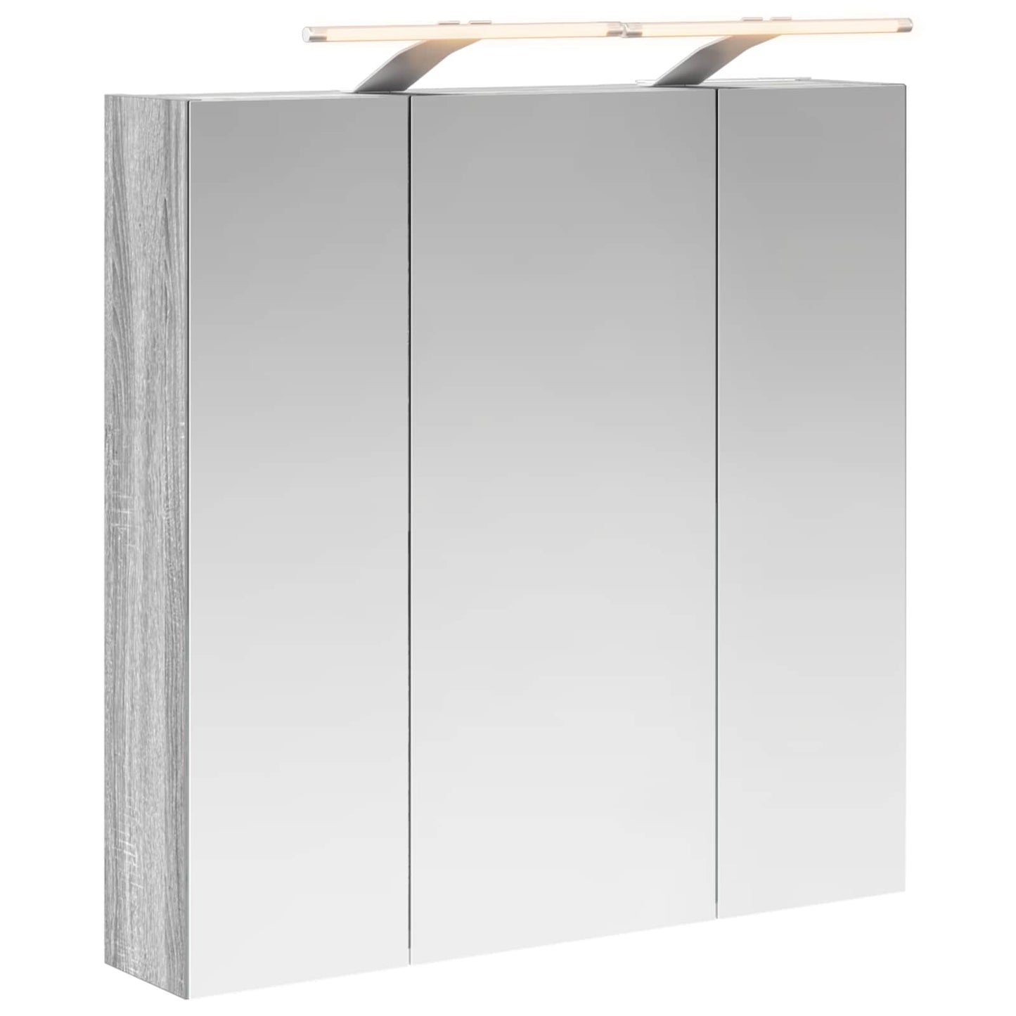 Bathroom Mirror Cabinet Grey Sonoma 70 x 14.5 x 70 cm