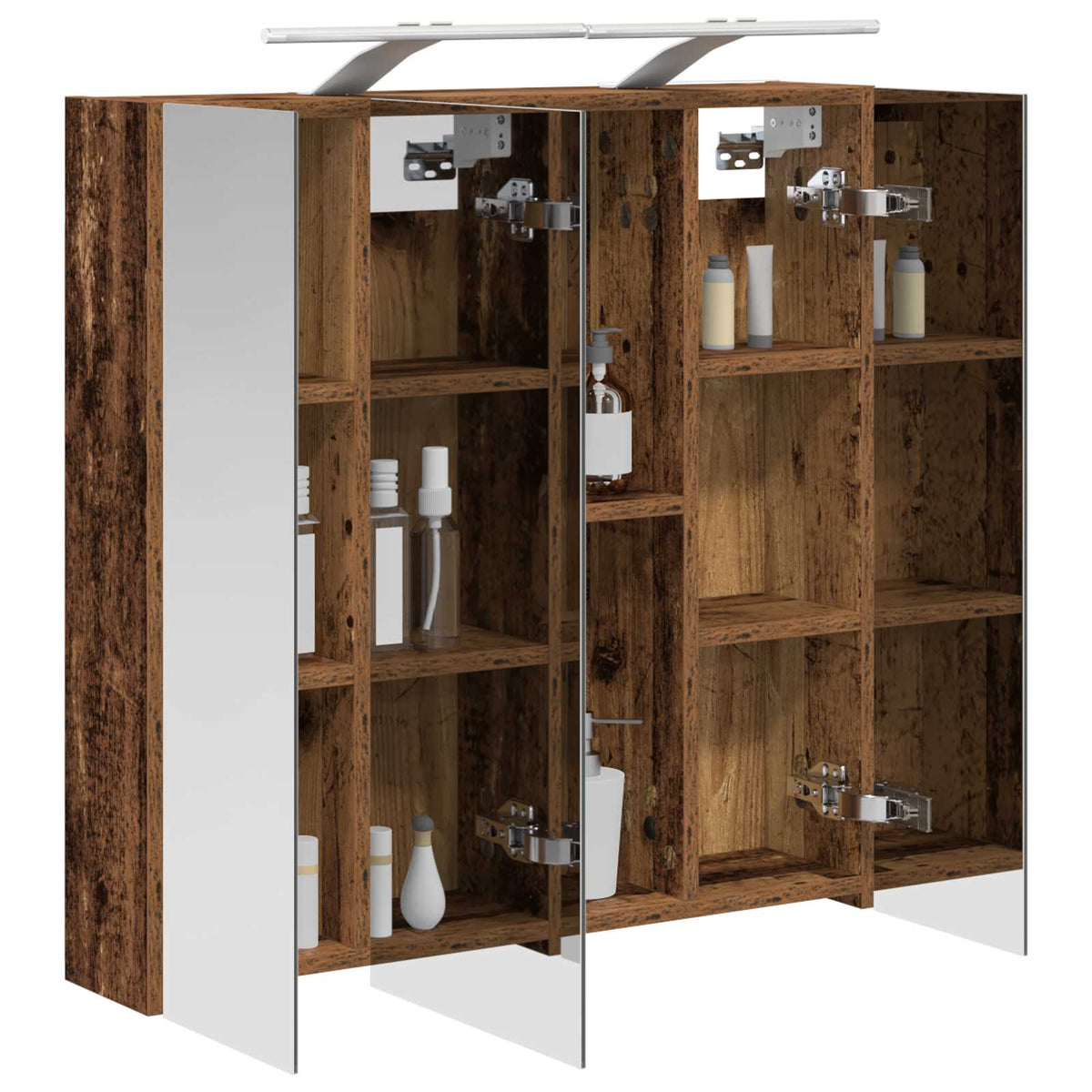 Bathroom Mirror Cabinet Old Wood 70 x 14.5 x 70 cm