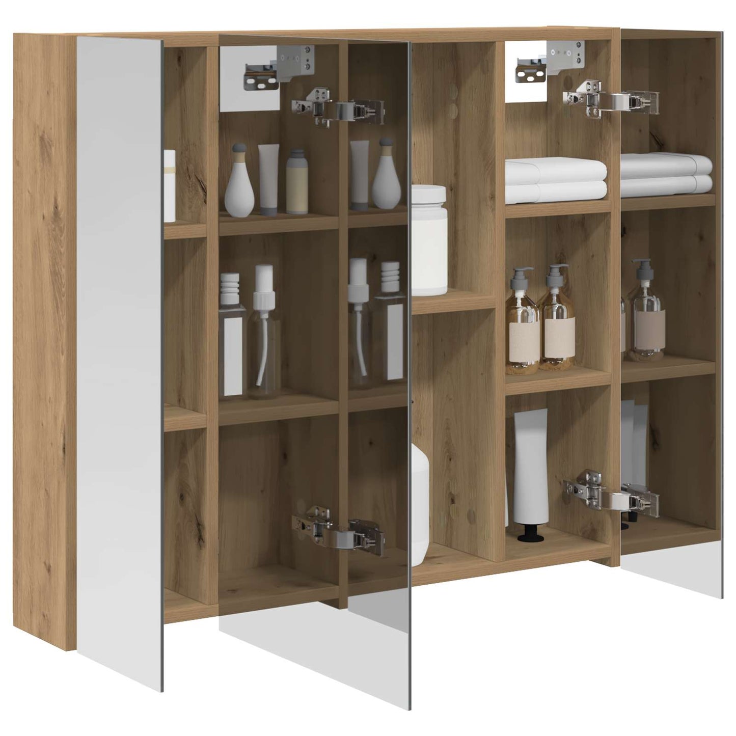 Bathroom Mirror Cabinet Artisian Oak 80 x 14.5 x 70 cm