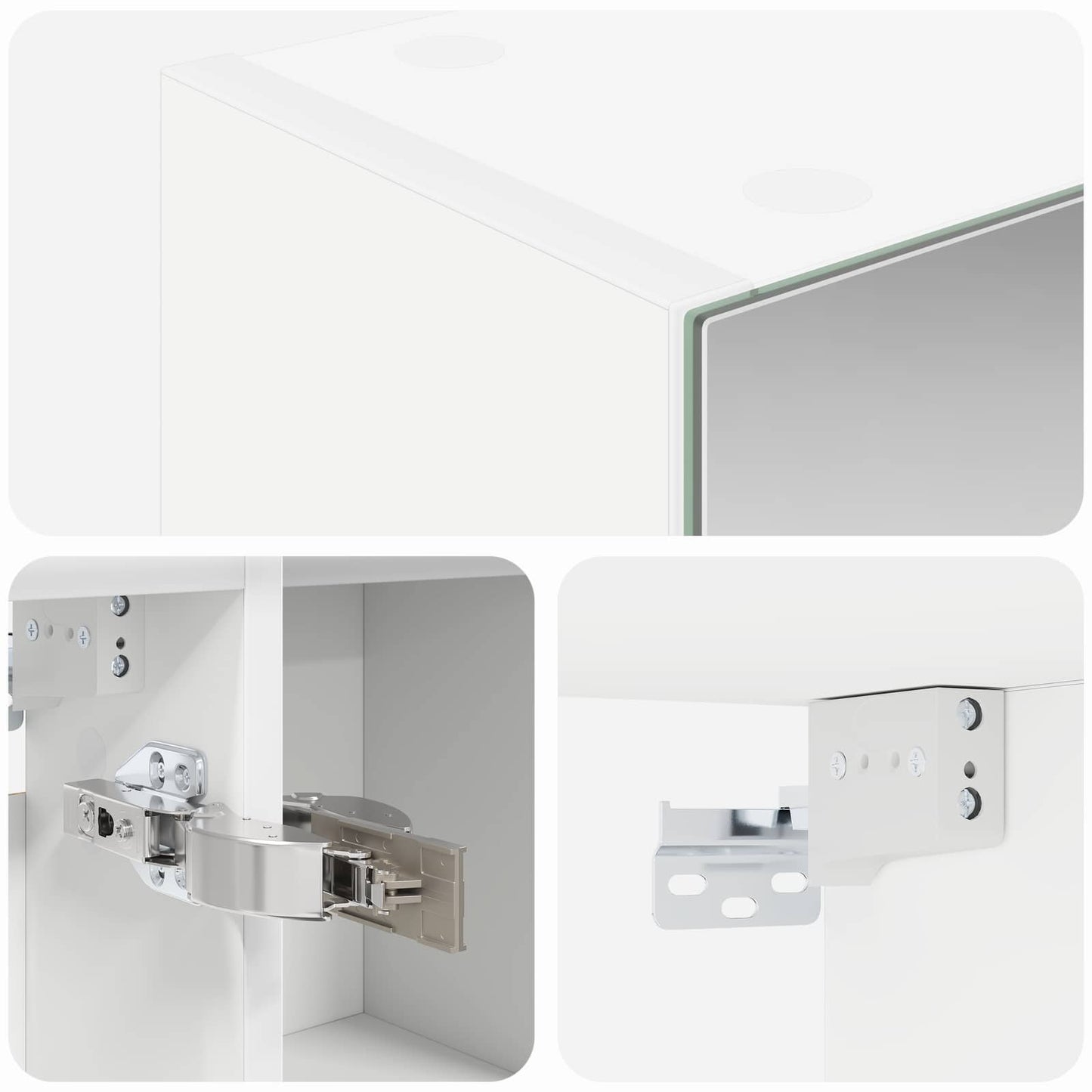 Bathroom Mirror Cabinet White 80 x 14.5 x 70 cm Engineered wood